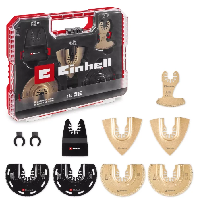 EINHELL XL-Plus Case 10-teiliges Zubehörset für Multifunktionswerkzeuge, 49708110