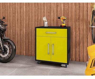 "Manhattan Comfort Eiffel 28"" Rolling Garage Cabinet"