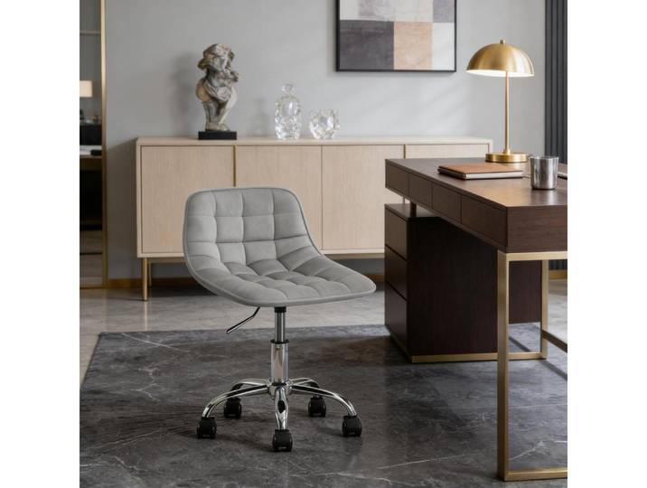 BBWL Drehstuhl höhenverstellbar Samt mit Rollen ergonomisch Make-up Stuhl, Bürostuhl DrehstuhComputerstuhl modern stabil leise