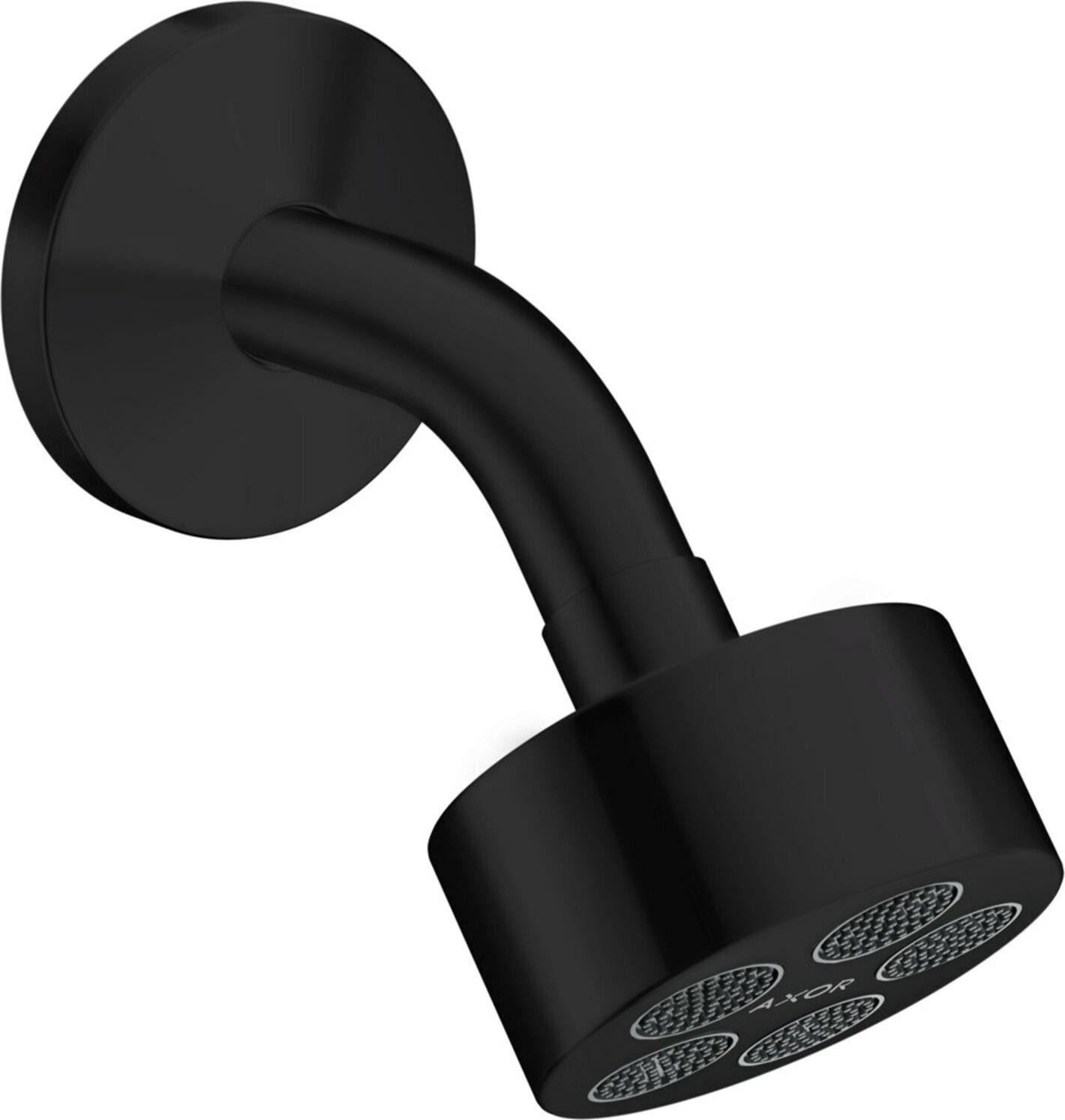 Hansgrohe Axor One 75 douchekop met douchearm, 1 jet, EcoSmart, matzwart
