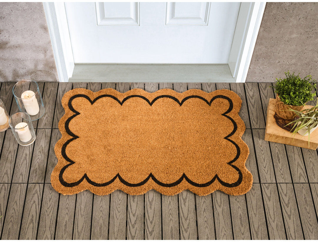 17 Stories Non-Slip Doormat Black;Brown 60cm W X 90cm L