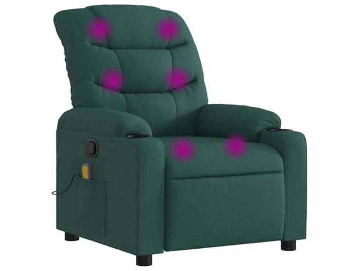 vidaXL Massagesessel Dunkelgrün Stoff