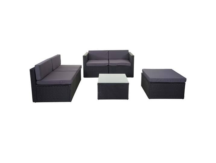 POLY-RATTAN-GARNITUR Anthrazit