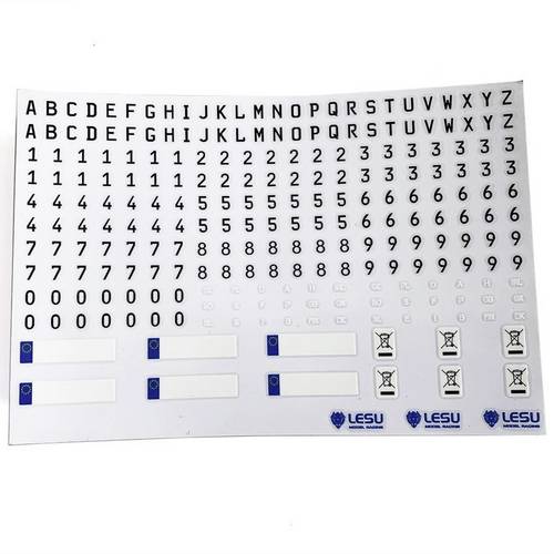 Thicon Models 50413 Nummernschild-Sticker 1:14 Dekorbogen 1St.