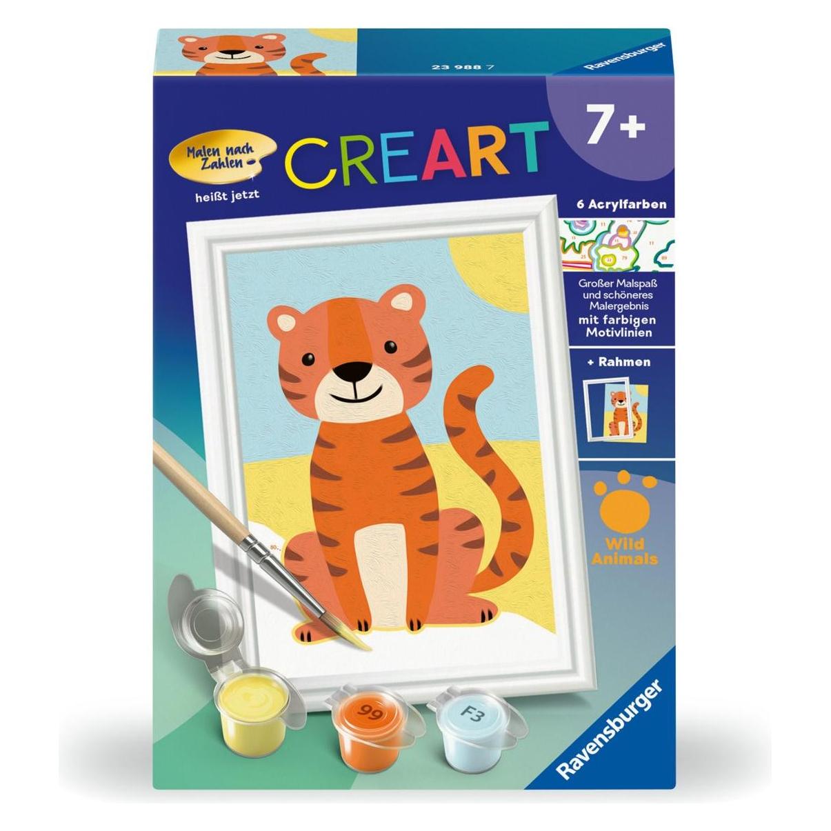 Ravensburger CreArt - Malen nach Zahlen 23988 - Kleiner Tiger - ab 7 Jahren (23988)