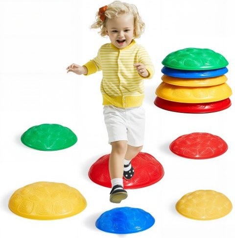 VEVOR Balance Stepping Stones voor kinderen, set van 6, multicolour, plastic