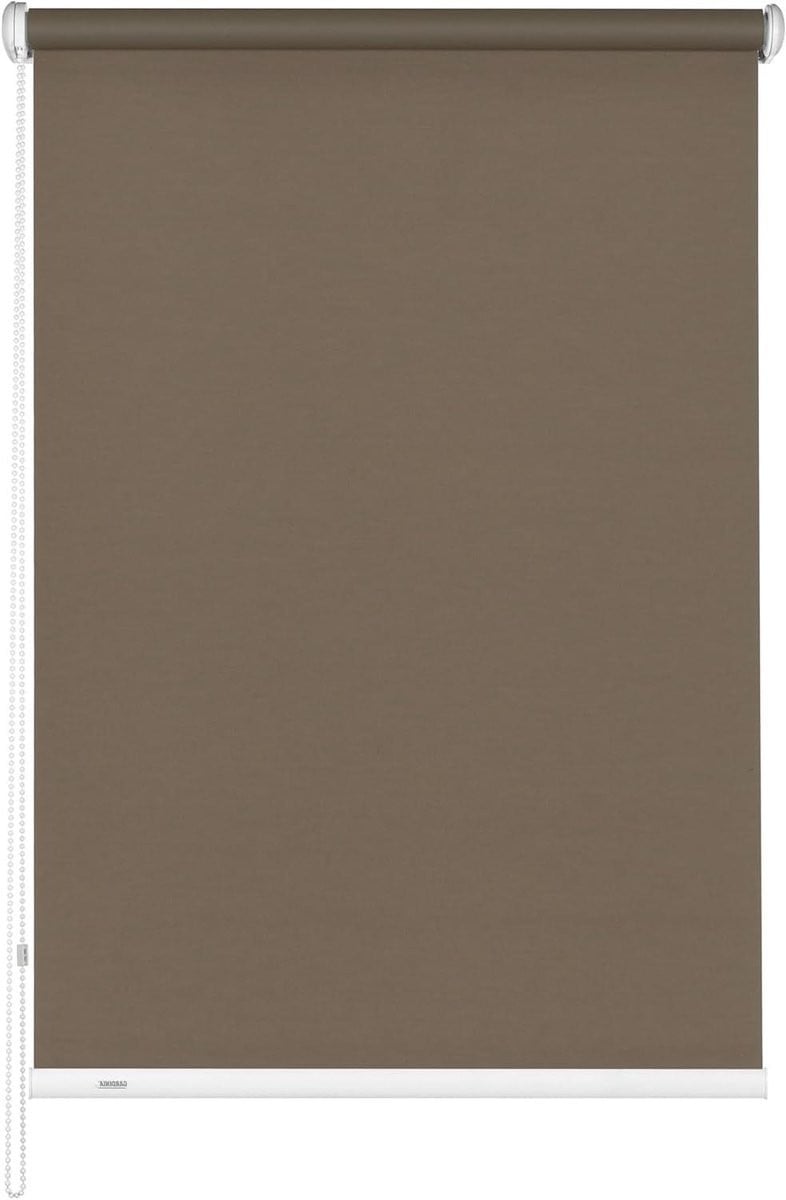 Verduisterend Rolgordijn met Zijgeleiding in Mocha - 82 x 180 cm