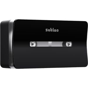 Satino Toilettenpapierspender Hyginity Centerfeed, 333415, CF2, aus Kunststoff, für 2 Jumbo Rollen, schwarz