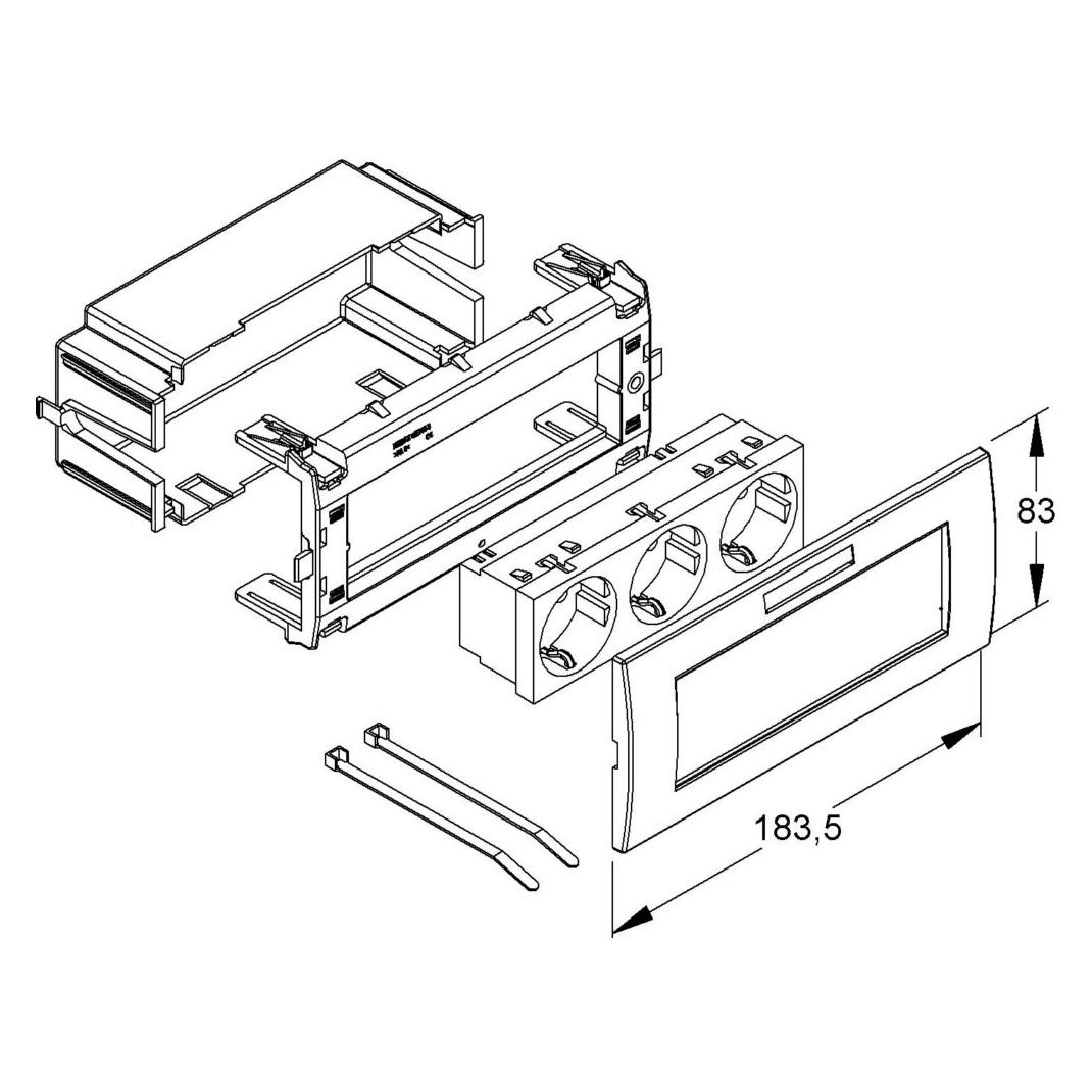 Niedax Geräteeinbausteckdose (GES3RR)