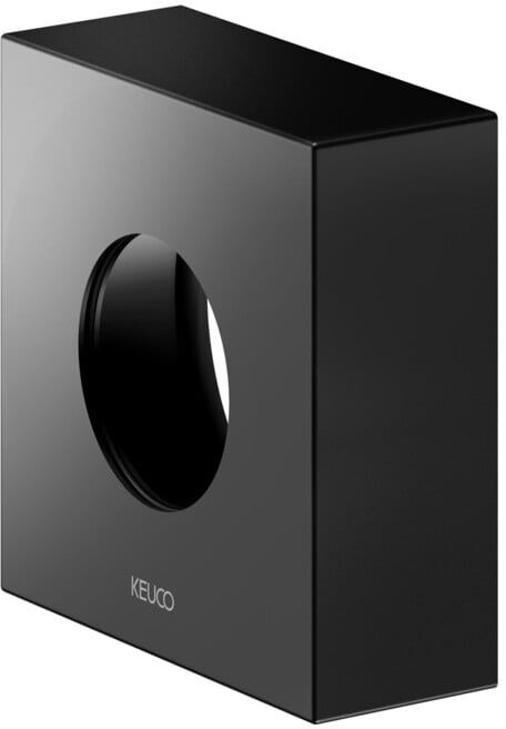 Keuco Rosace de rallonge IXMO noir mat, carrée, pour robinet thermostatique encastré (59553370282)