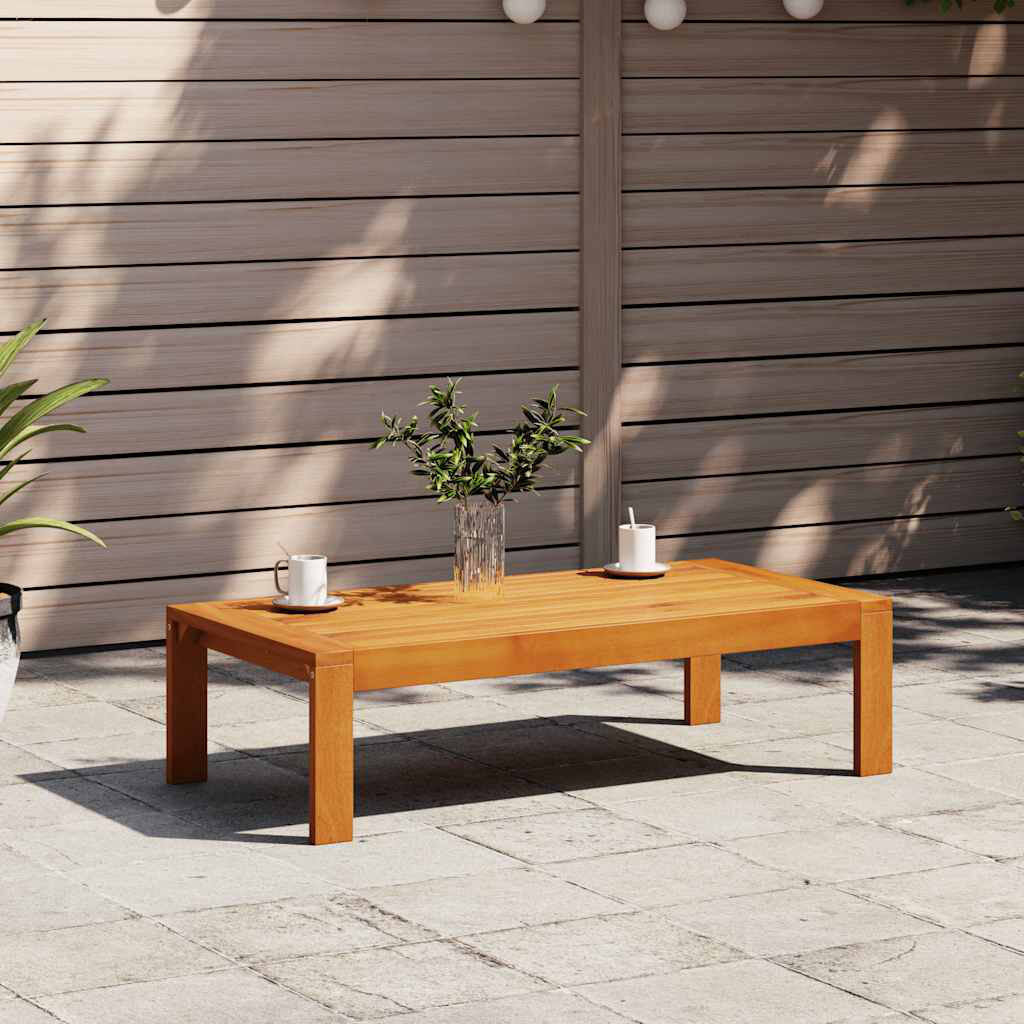 17 Stories vidaXL Garden Table Outdoor Patio Side Table Solid Wood Acacia Cream