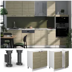 Vicco Spülenunterschrank Fame-Line Weiß Eiche gefräst 80 cm ohne Arbeitsplatte