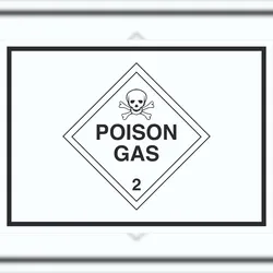 HB-Druck Schild Giftige Gase Symbol Poison Gas Totenkopf A2 (420x594mm)