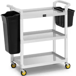Uniprodo, Servierwagen, Servicewagen Hotel Servierwagen Kunststoff Hotelwagen 2 Behälter 150 kg
