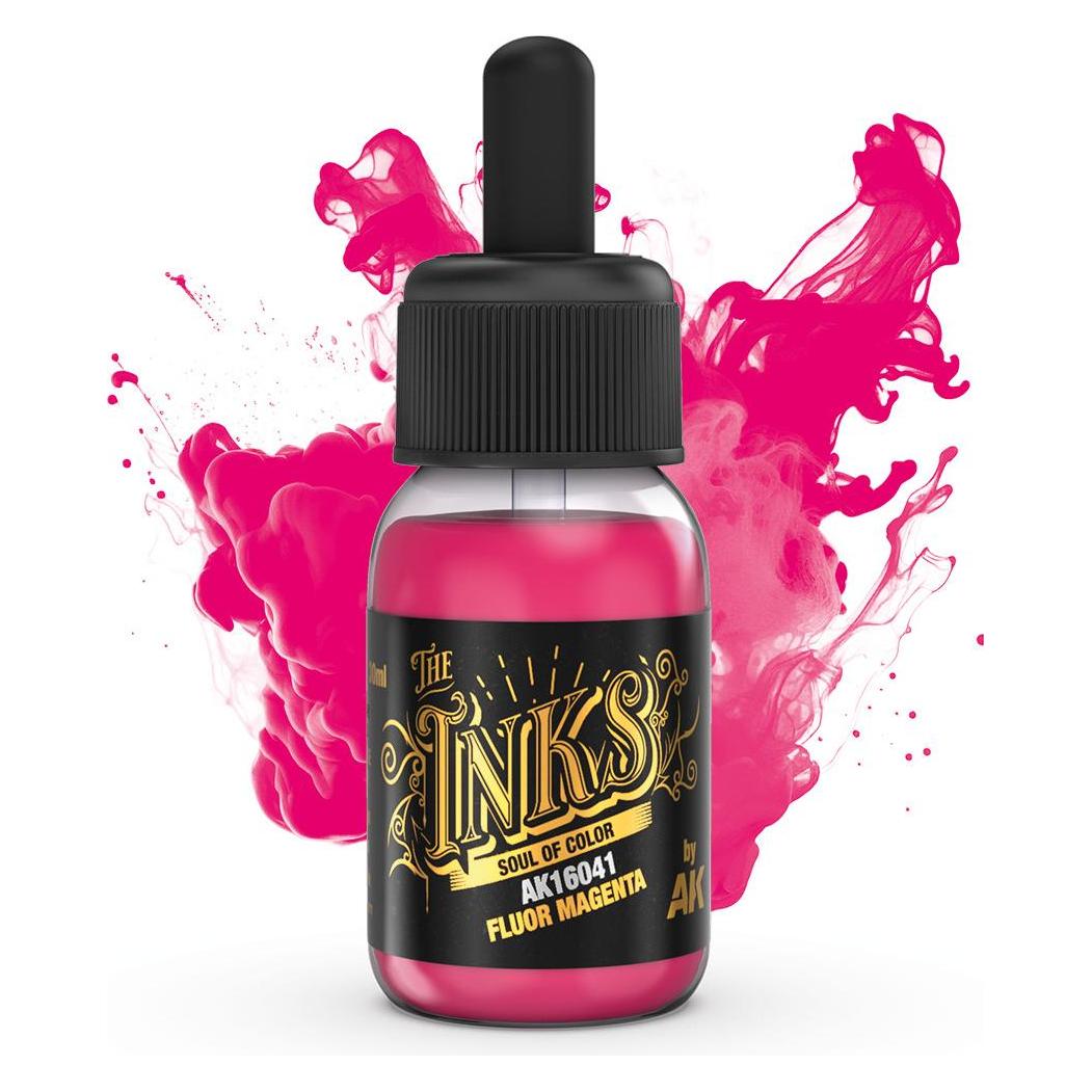 AK Interactive Pot de Peinture - Inks Fluor Magenta (30 ml) (AK16041)