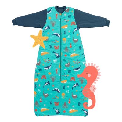 Babyschlafsack SCHLUMMERSACK "Schlafsack ohne Füßen 3.5 Tog" Gr. 130, blau (meerestiere), Schlafsäcke, Baby, L: 130cm, Obermaterial: 100% Baumwolle CO., L:130cm