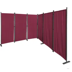 QUICK STAR Paravent 6tlg. 340x165cm Rubinrot