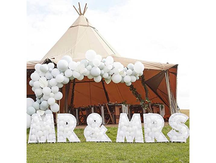 Ginger Ray Bruiloft MR en MRS Ballon Mozaïek Ballon Stand Dancefloor Borden