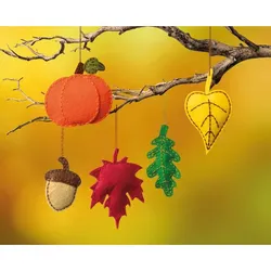 buttinette Filz-Bastel-Set "Herbstmotive", 5 Stück