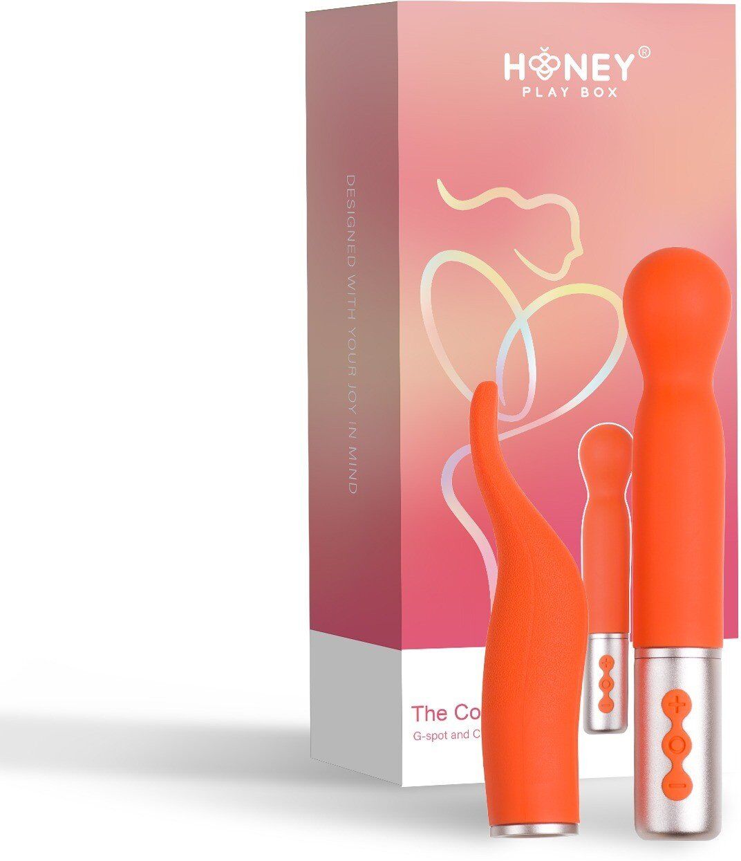 Honey Play box Partschinite - The Naughty Collection - Vibromasseur à Tête Interchangeable Orange