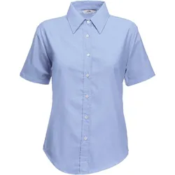 Fruit of the Loom Damen Oxford Bluse Kurzarm Lady-Fit 65-000-0 oxford blue 3XL