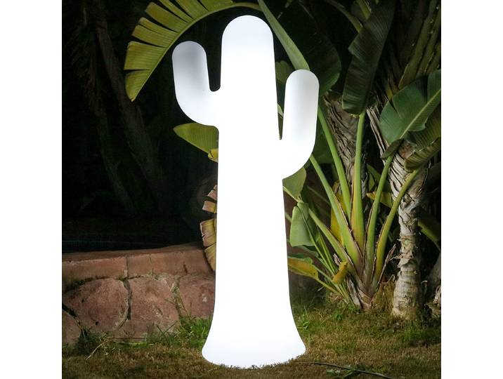Borne lumineuse Pancho modèle A 61 x 139 x 43cm Blanc/Blanc
