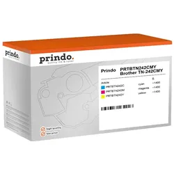 Prindo, Druckerpatrone, kompatibel mit Brother TN-242 // (C, M, Y)