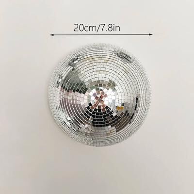 Uplifted Finds Semicircle Wall Disco Ball   Mirrored Metallic Home Decor & Wedding Wall Art 20cm