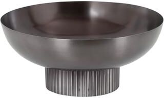 Kate and Laurel Rooks Ribbed Metal Bowl