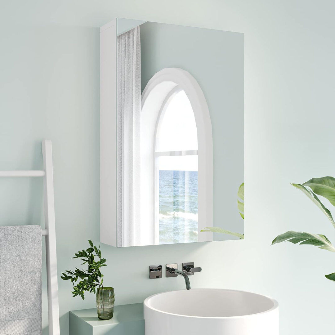 Belfry Bathroom Adjustable Shelves Silver 12D x 40W x 60Hcm