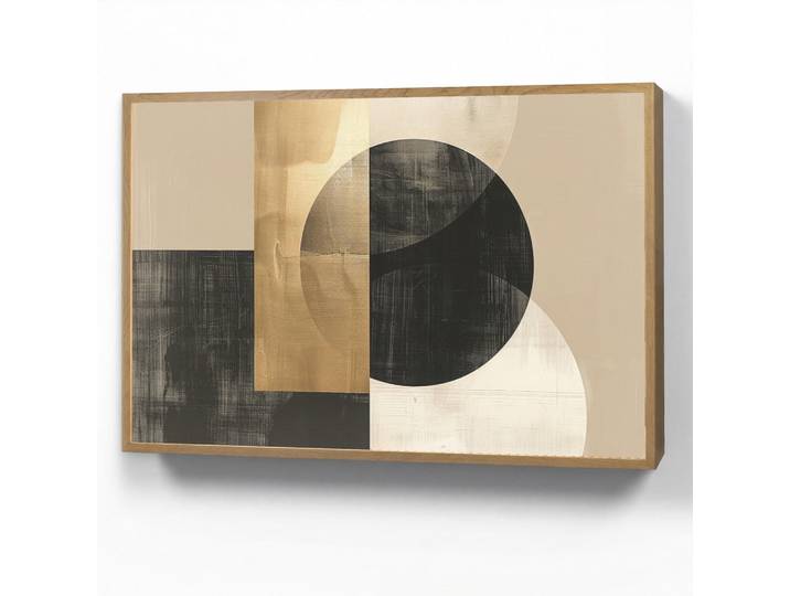 OnlyWow Wandleuchte MIT Akku Abstrakt - Modern - Schwarz - Gold 100x70 cm, Sandfarben, Rechteckig, LED integrated, 100x70x8 cm, Lampen & Leuchten, Innenbeleuchtung, Wandleuchten