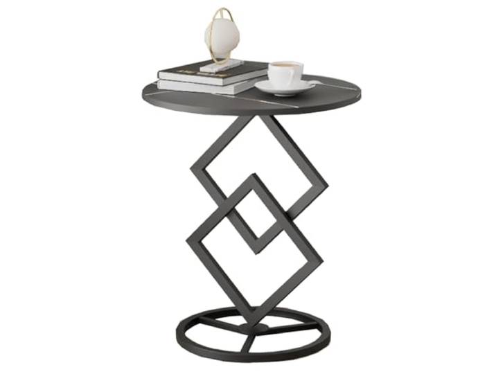 BDSDFSA Beistelltisch, Kleiner runder Martini-Tisch, Couchtisch(Black,A)