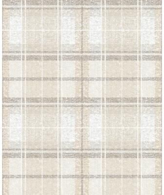 RoomMates Beige Tweed Plaid Peel and Stick Wallpaper