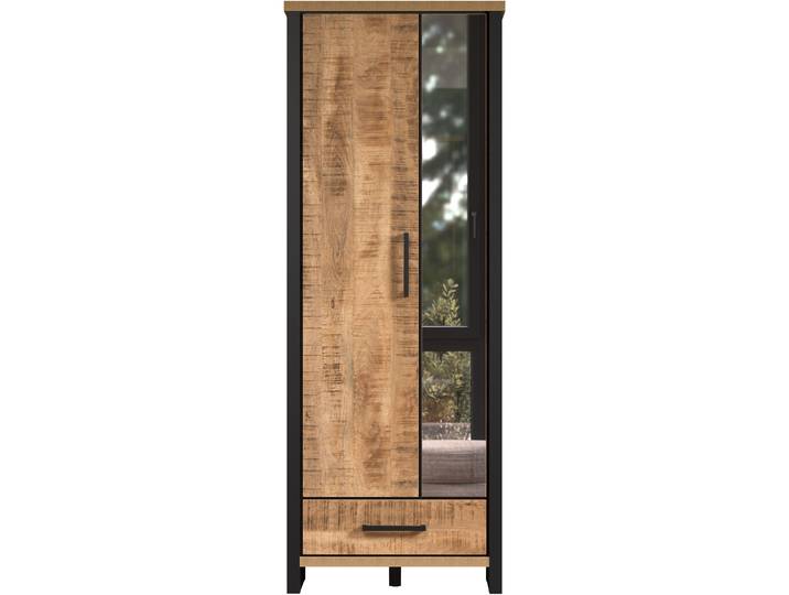 Garderobenschrank Rhodes braun/schwarz Holzwerkstoff B 73 T 39 H 195 cm