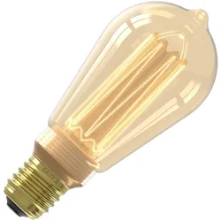 Calex | LED-Glühfaden | Große Glühbirne E27 | Rustikale ST64 | Gold | 3,5W