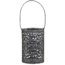 Chic Antique Teelichthalter mit Henkel, H12,5/Ø8 cm, antik silber