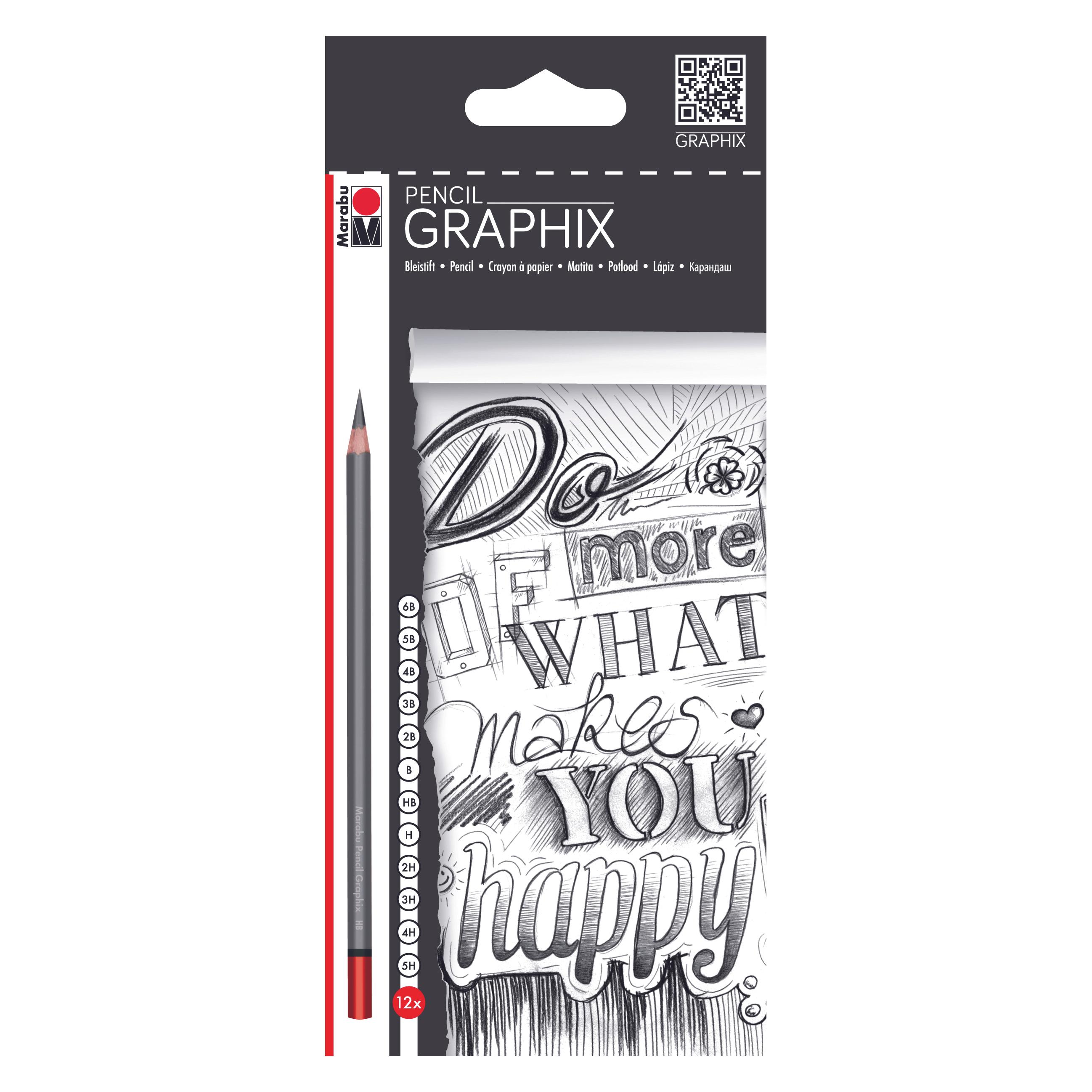 Marabu Bleistift Graphix (4h, 6B, 12x) (0144000000100)