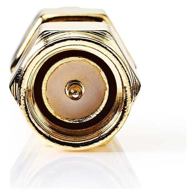 Nedis SMA Adapter - SMA-Stecker Reverse Polarity - SMA-Stecker - Vergoldet - 50 Ohm - Gerade - Kupfe (CSGB02110GD)