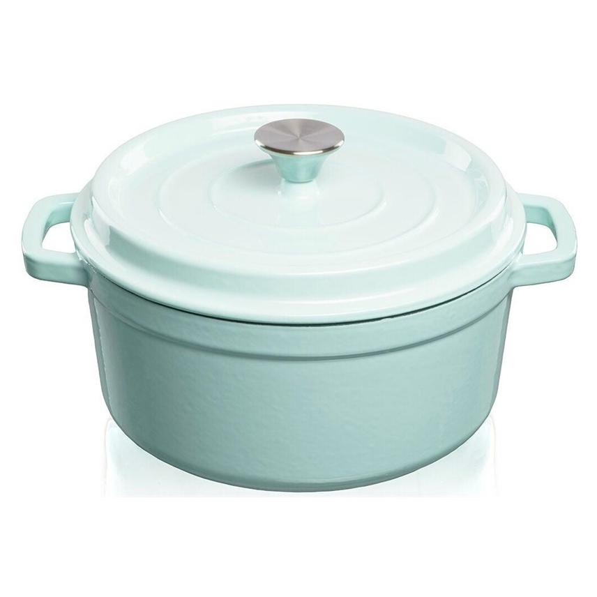 No Name light blue pot, 4.7l with lid (Kochtopf, Gusseisen, 26 x 17 cm) (NO NAME)
