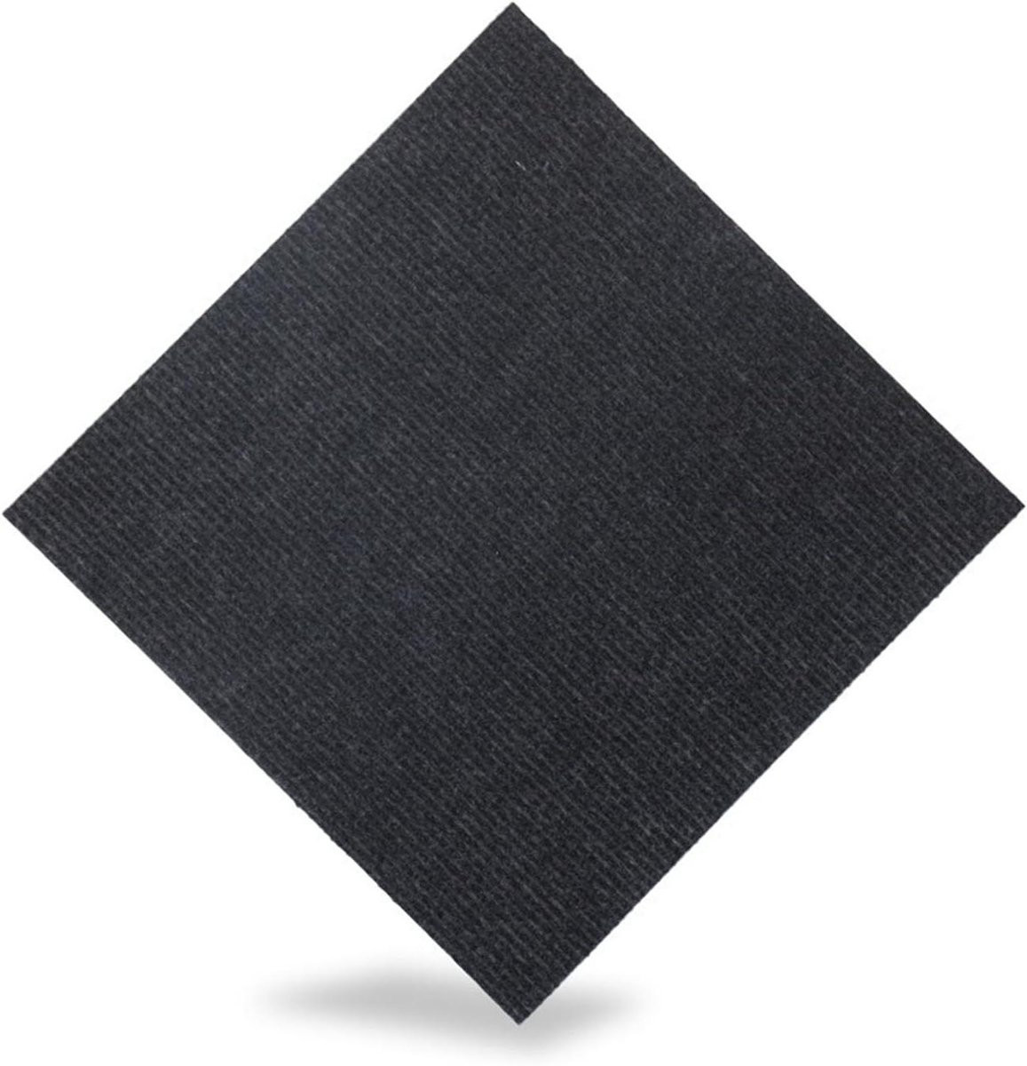 Zelfklevende tapijttegels zwart - Vierkante vloermatten van 30 cm met antislip