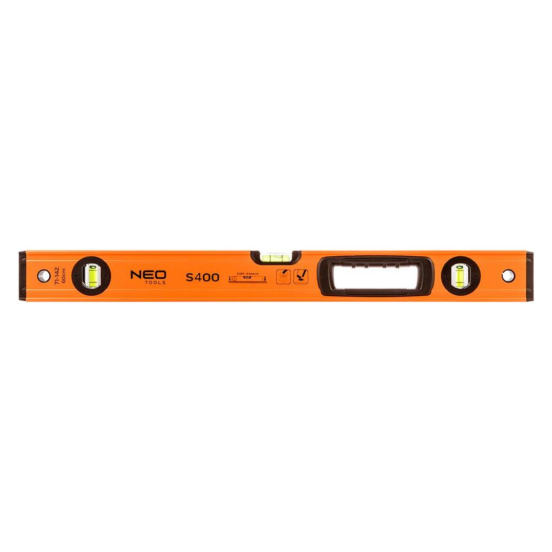 Neo Aluminium-Wasserwaage S 400, 3 Libellen, Griff, 60 cm (60 cm) (54041228)