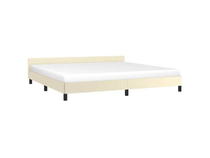 Top sélection Crème Cadre de lit - ECOHOME - 2 Personnes - avec tête de lit sans matelas crème 200 x 200cm - 5963