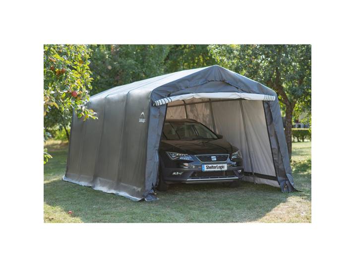 Zeltgarage Sl62741, Grau, Kunststoff, 300x240x610 cm, ohne Boden, regenwasserdicht, Gartenzubehör, Zeltgaragen