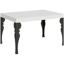 Itamoby Paxon Ausziehtisch 120/380x90 cm, Esche weiß, Beine anthrazit