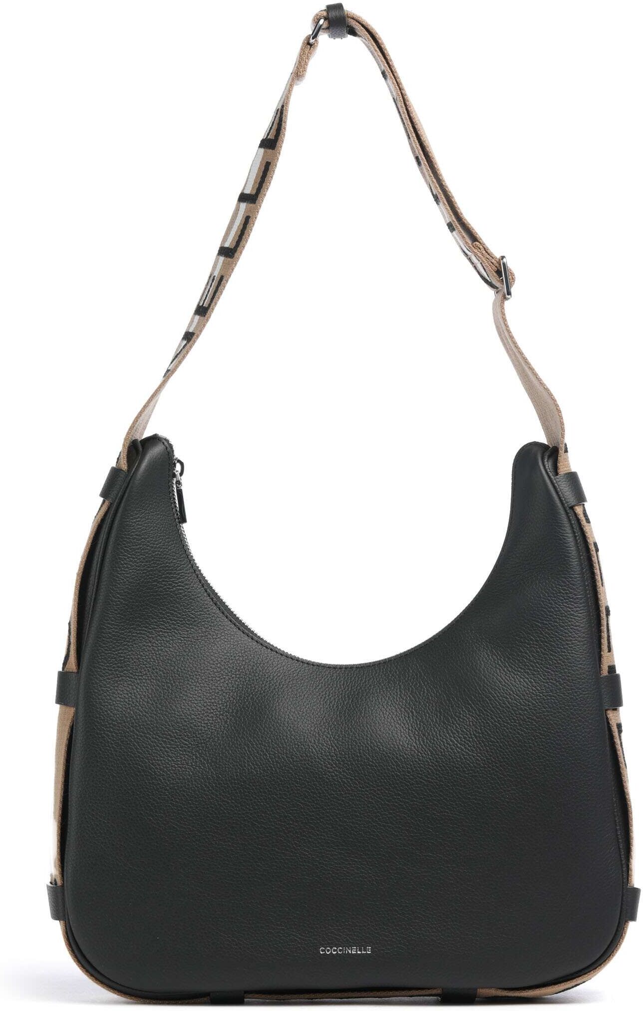 Coccinelle Raquel Beuteltasche aus Leder, schwarz