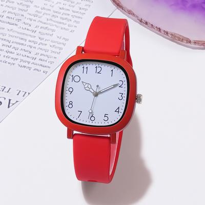 Friendly Fresh Finds Fashion Brand Bear Quartz Silicone Watch For Women Casual Jelly Gift For Girls red