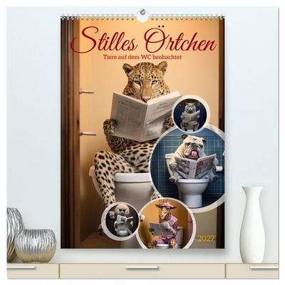 Stilles Örtchen (hochwertiger Premium Wandkalender 2027 DIN A2 hoch), Kunstdruck in Hochglanz