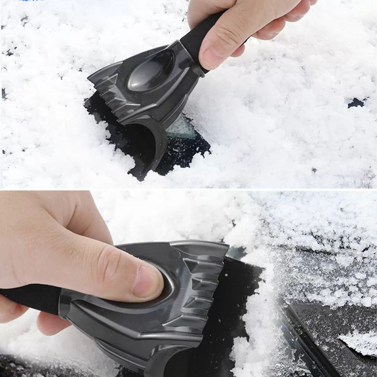 INF 2er-Pack Auto Schneeschaufel - Multifunktionaler Eiskratzer für die winterliche Autoreinigung