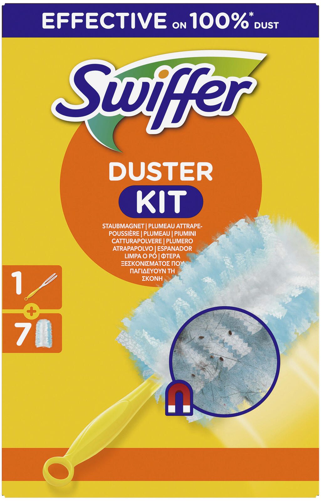 Swiffer DUSTER KIT - 1 Staubmagnet Handgriff und 7 Staubfangtücher 8700216677004