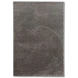 Outdoorteppich Tanya II 240 x 340 cm Polypropylen Grau Anthrazit